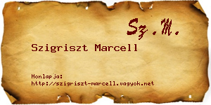 Szigriszt Marcell névjegykártya