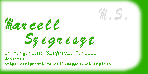 marcell szigriszt business card